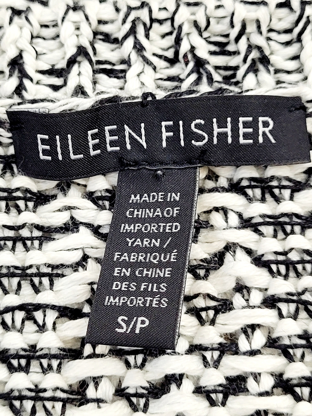 Eileen Fisher Organic Cotton Linen Open Weave Pullover Sweater Small - Picture 6 of 9